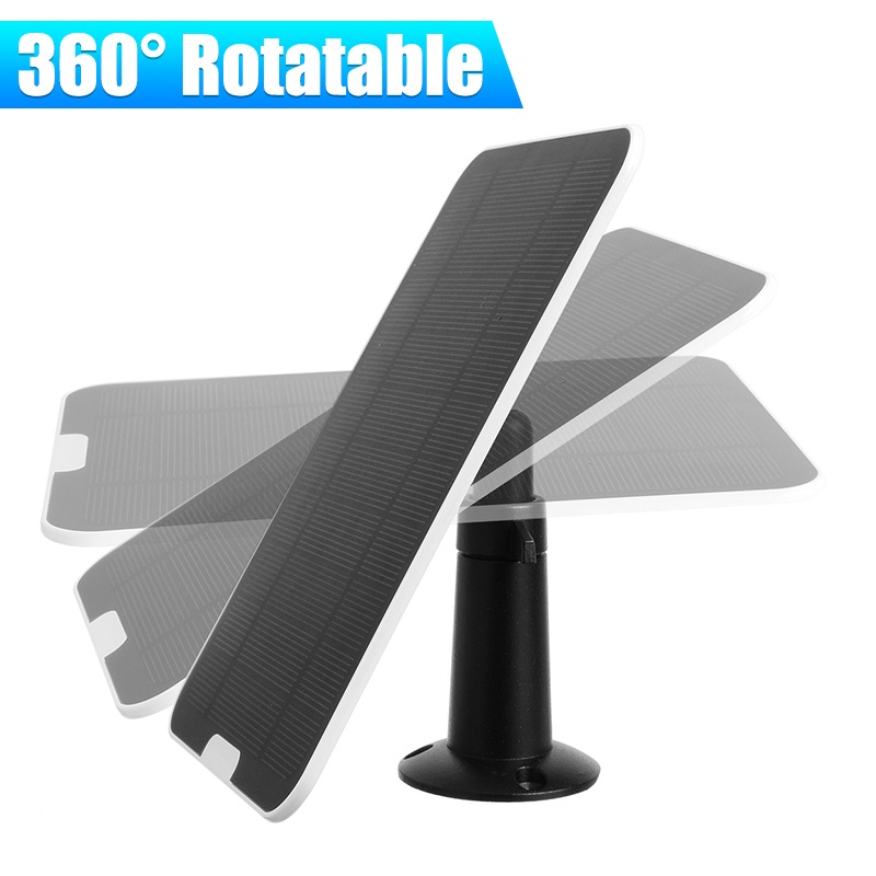 50W Micro Waterproof Solar Panel for Security Camera Outdoor Solar Power Charger with 3m/10Ft 5V USB Charging Cable