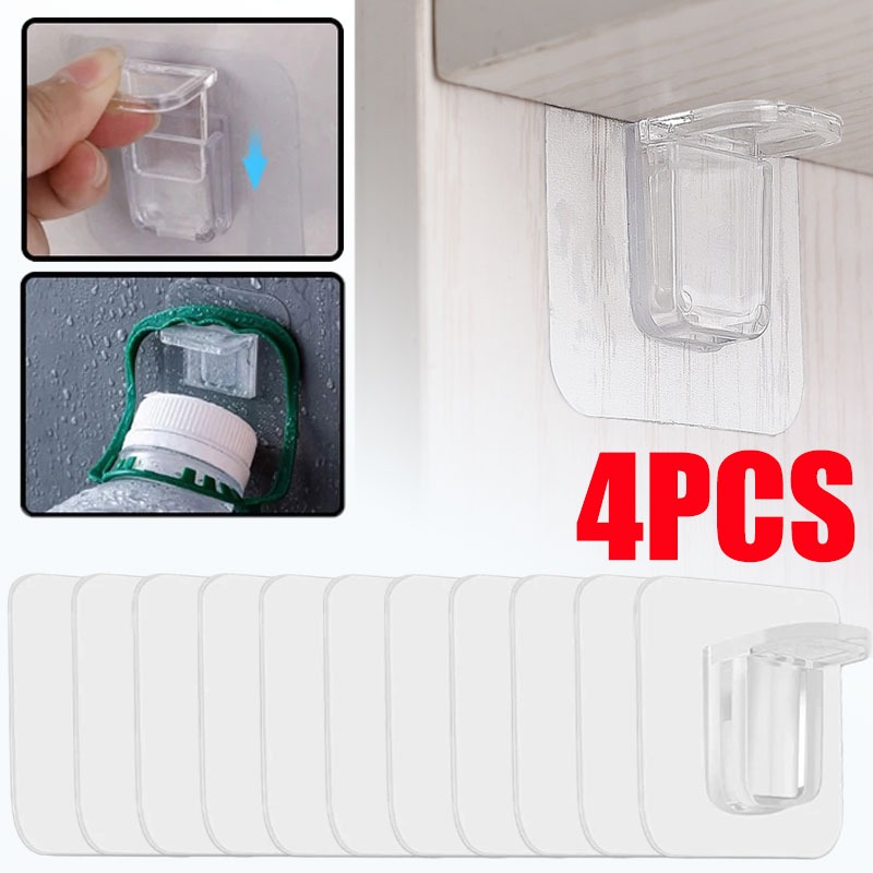 2/4PCS Cabinet Bracket Shelf Bracket Punch-Free Strong Partition Layer Fixed Hook Home Kitchen Accessories