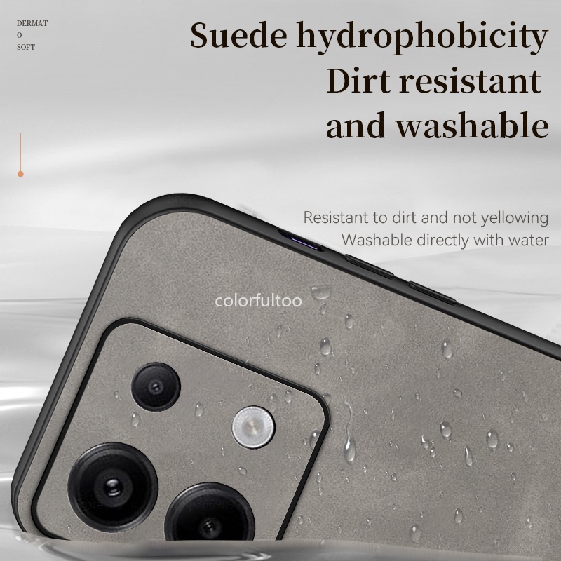 Da thuộc da cừu vỏ điện thoại Cho Redmi Note 13 Pro Cộng Với 13Pro + Note13 Note13Pro 5G bề mặt lì Trường Hợp nhựa TPU mềm Silicone Vỏ bảo vệ Cover Quay Lại