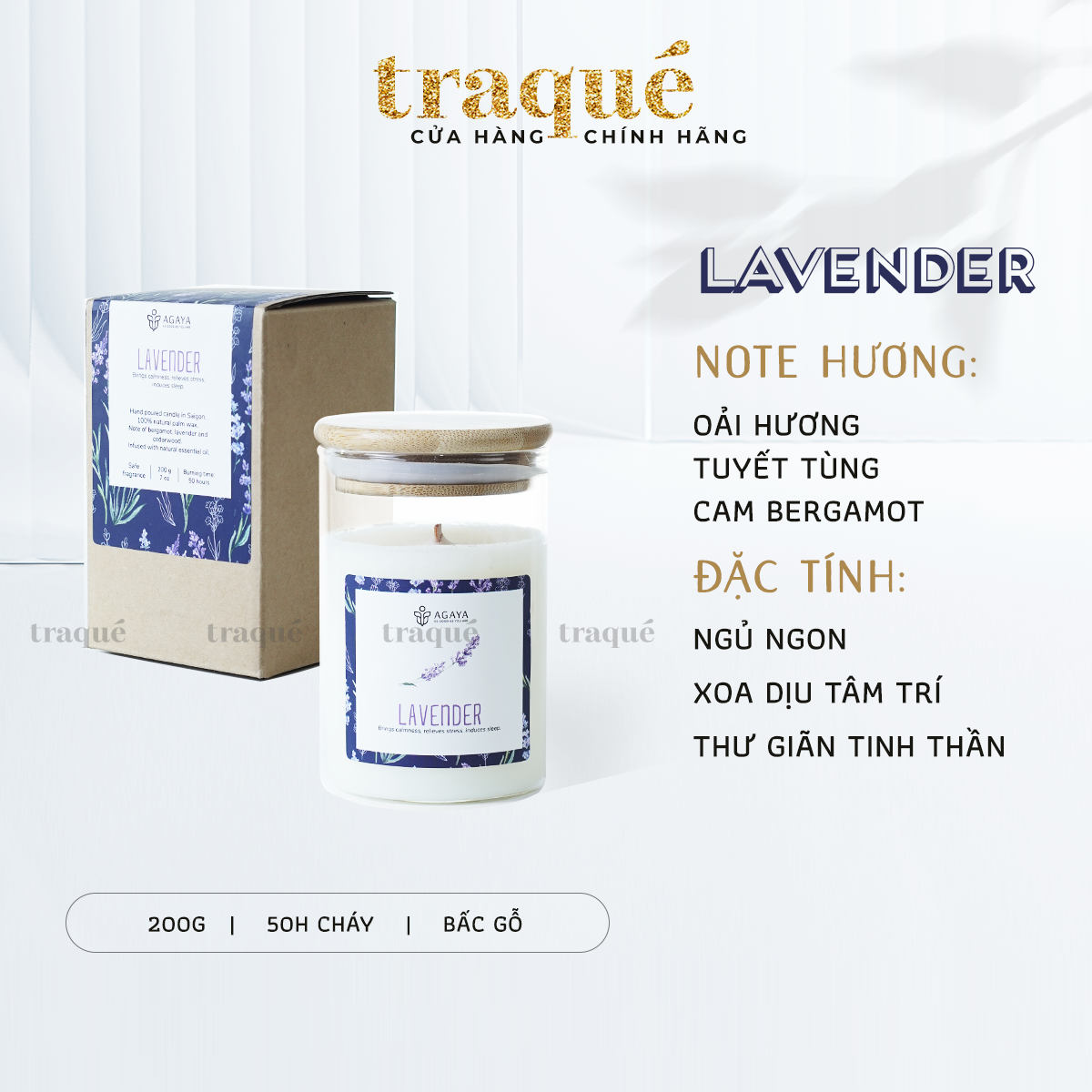 Nến thơm Agaya/Candle Cup - Hương Hoa LAVENDER