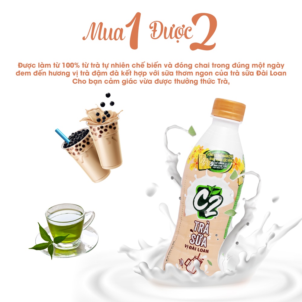 Trà sữa C2 vị Đài Loan 280ml