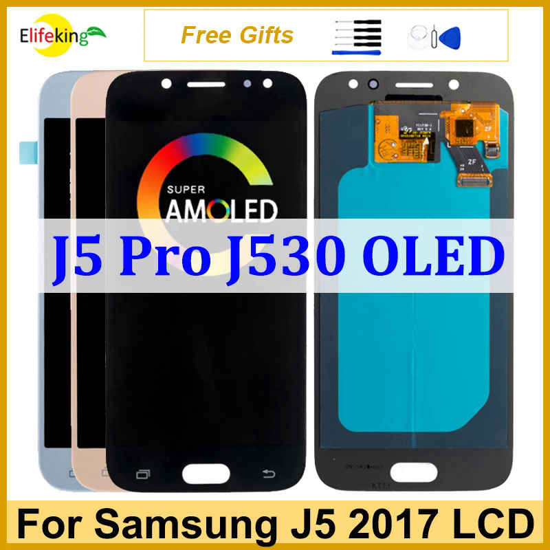5.2 ''amoled lcd cho samsung j530 j5 pro 2017 hiển thị màn hình cảm ứng sm-j530fm j530n digitizer lắp ráp điện thoại pantone thay thế