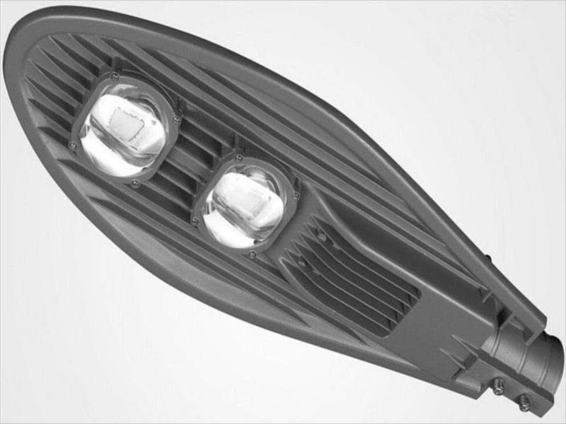 Đèn đường led 100W 2 mắt led, điện vào 220v