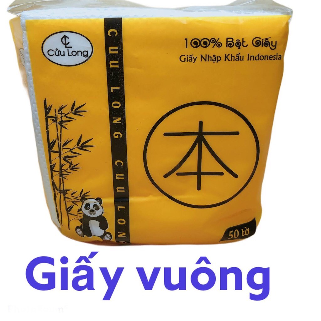 giấy ăn vuông gấu trúc cửu long size 33cm MT2