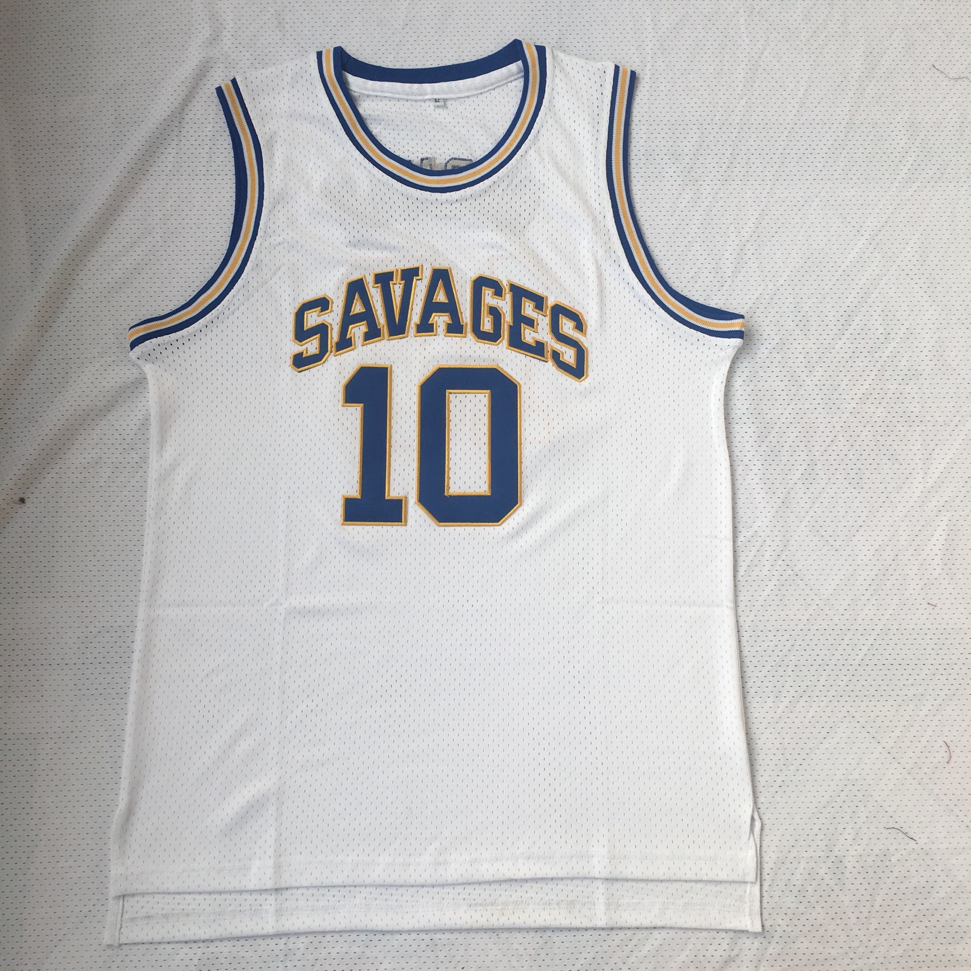NCAA Rodman #10 White Savages College Jersey Mens Sport Shirt Top Clothing