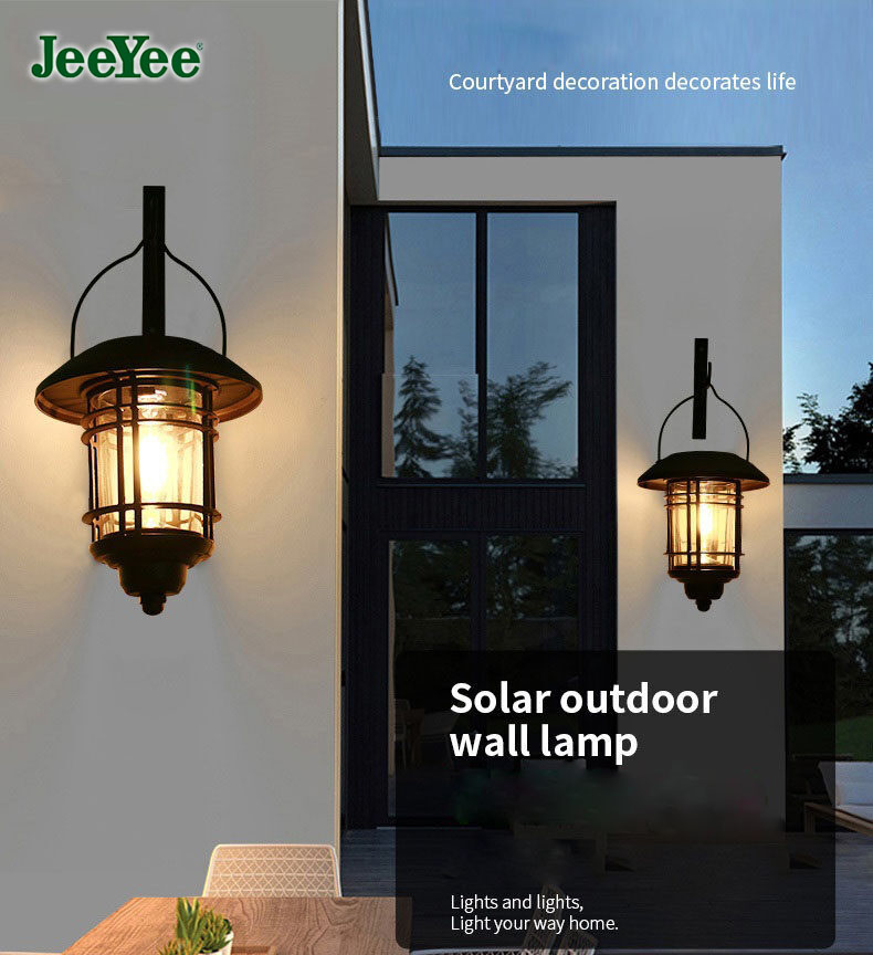 Jeeyee Garden Decoration Solar Outdoor Wall Light Solar Gate Light