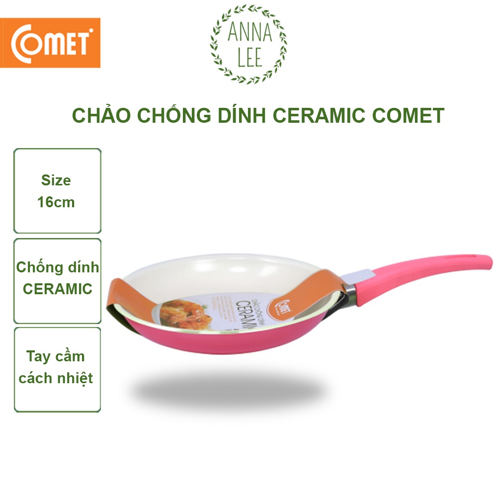 Chảo chống dính ceramic Comet CH11-16,18,20,22,24,26cm ( Giao màu ngẫu nhiên )