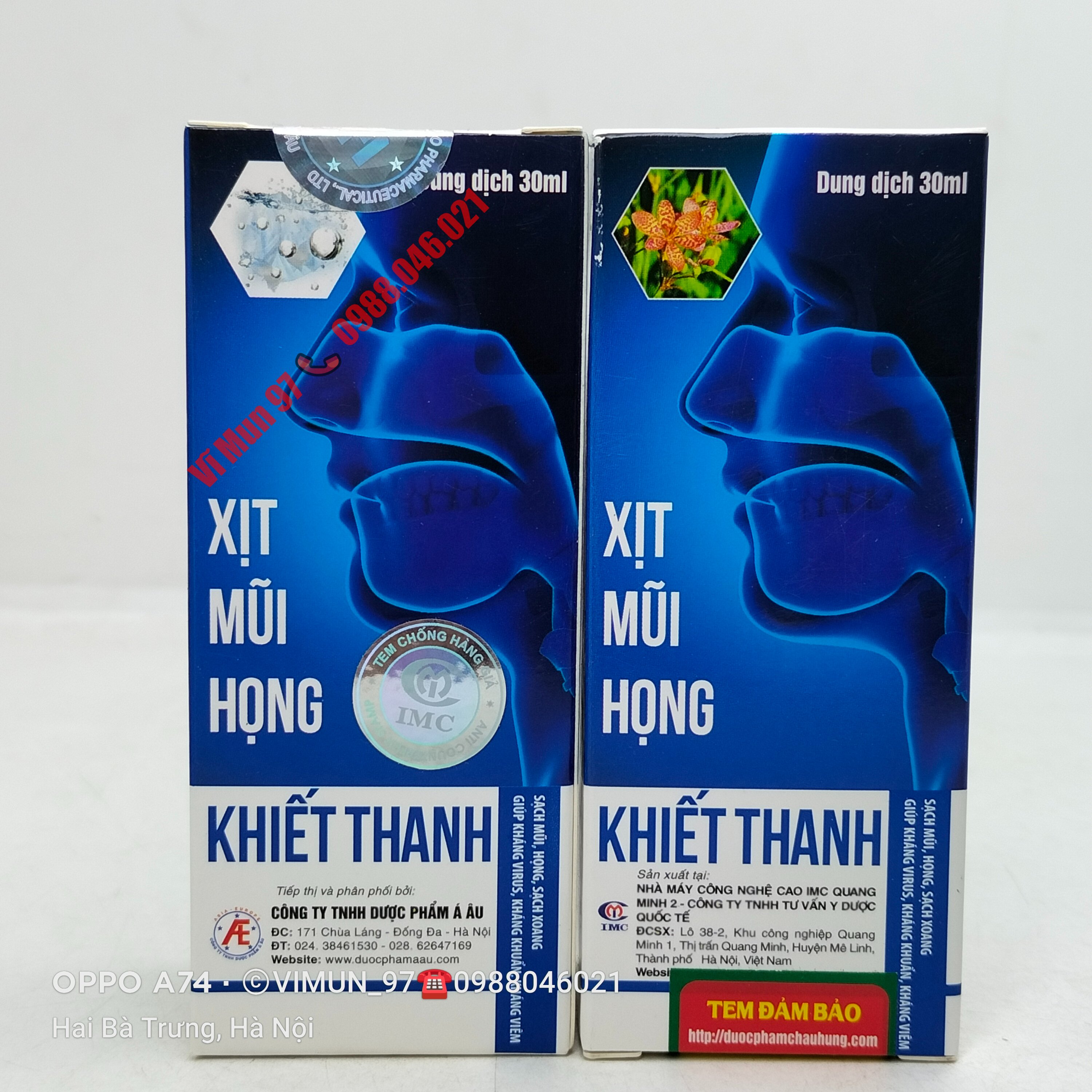 Dung dịch Xịt mũi - họng Khiết Thanh chai 30ml