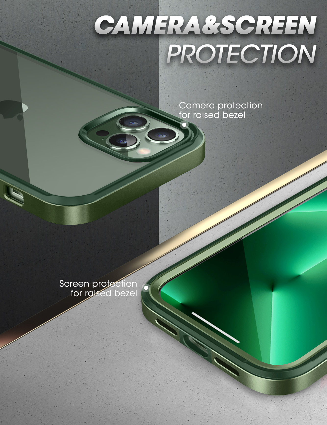 SUPCASE Ốp Lưng Sê-ri UB Edge Pro Cho iPhone 13 Pro Max (Phiên Bản 2021) Ốp Bảo Vệ Trong Suốt Khung Mỏng 6.7 Inch Có Tích Hợp Bảo Vệ Màn Hình