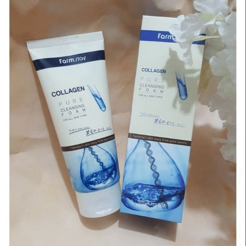 Sữa Rửa Mặt Farm Stay Hàn Quốc Collagen 180ml