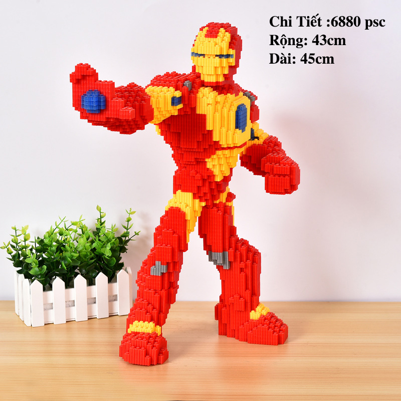 Bộ đồ chơi lắp ghép lego 3d nhân vật hoạt hình doremon, ironmen, supermen - ảnh sản phẩm 7