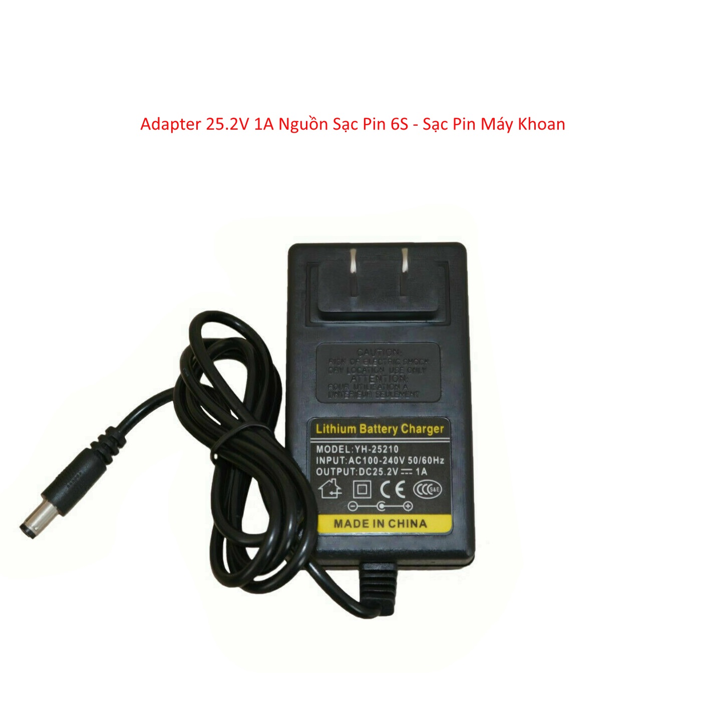 Adapter 25.2v 1a nguồn sạc pin 6s - sạc pin máy khoan