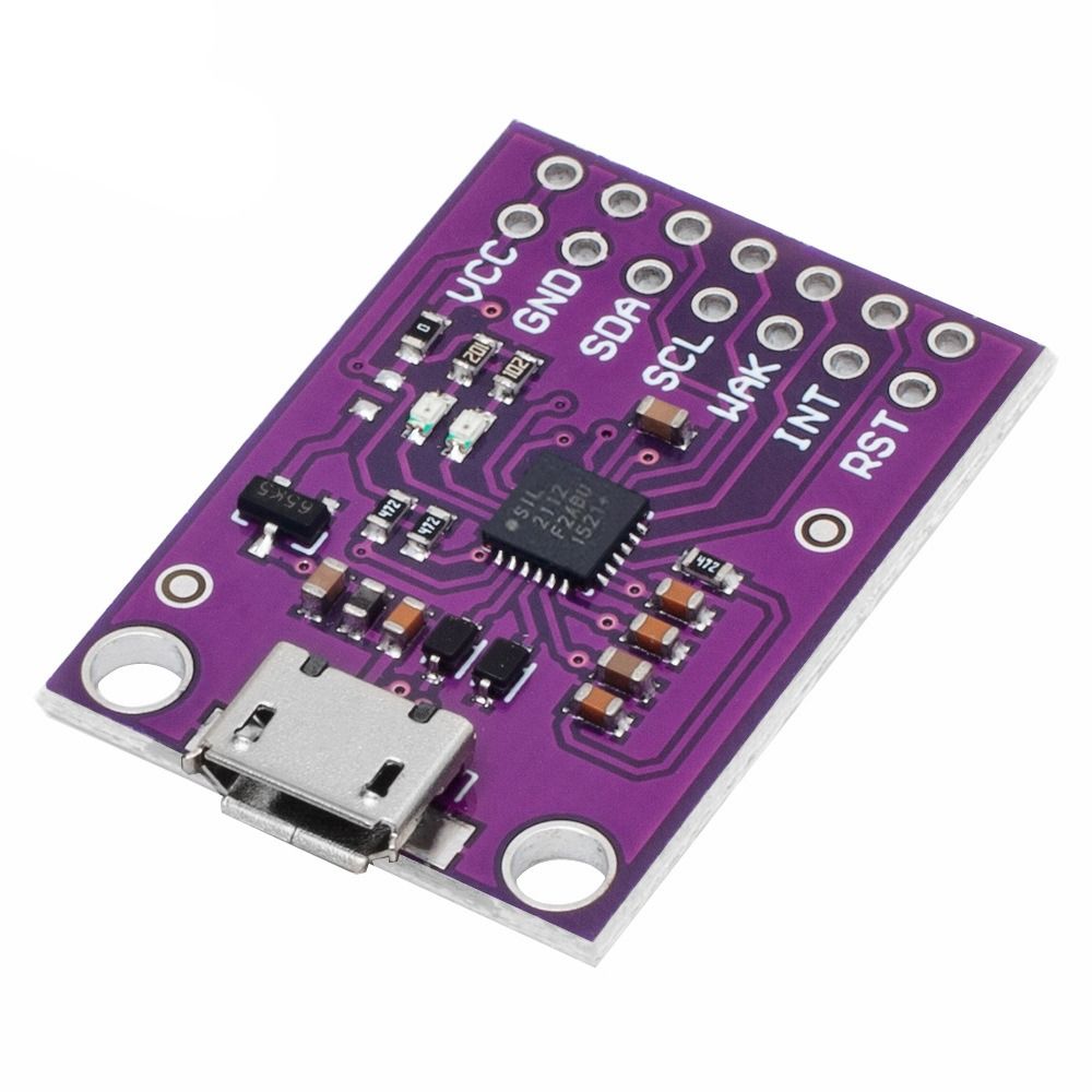 DIDI - HL USB To SMBus I2C CP2112 Debug Board MCU-2112 2.0 MicroUSB Debugging Board Serial Adapter Module Communication Module CCS811 Sensor Module