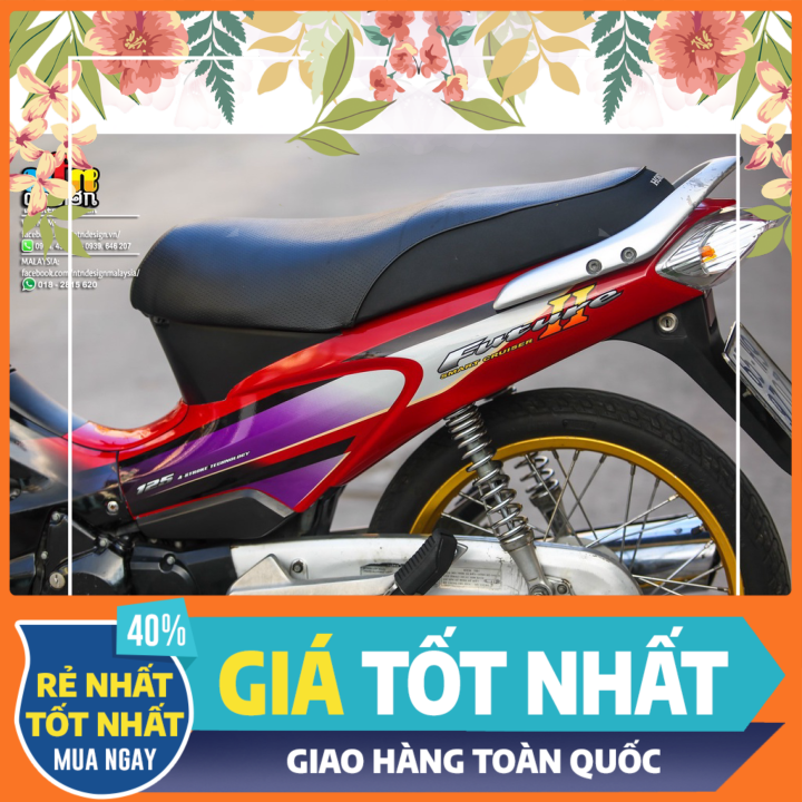 Tem Rời Dán Xe Future 2 Mẫu Zin Đỏ Tím Đen
