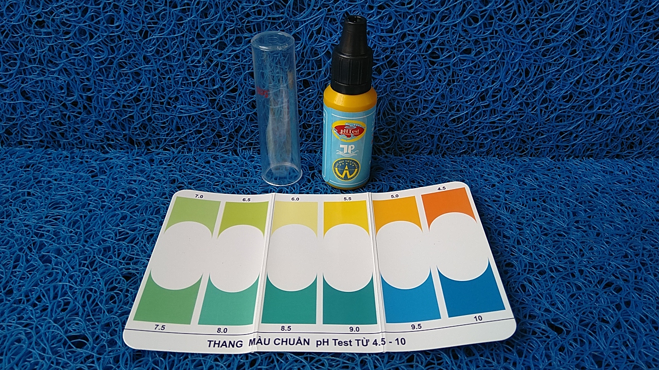 Bộ kiểm tra pH từ 4.5-10 dùng cho hồ cá.