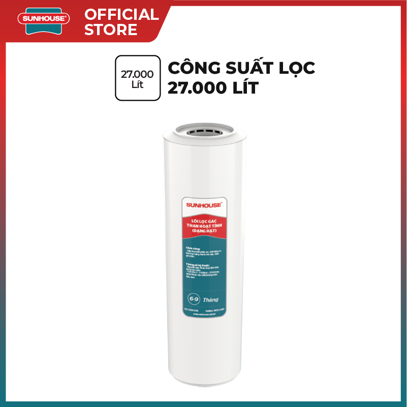 Lõi lọc SUNHOUSE số 2 (Carbon GAC) SHRLL2 - Hình ảnh 3