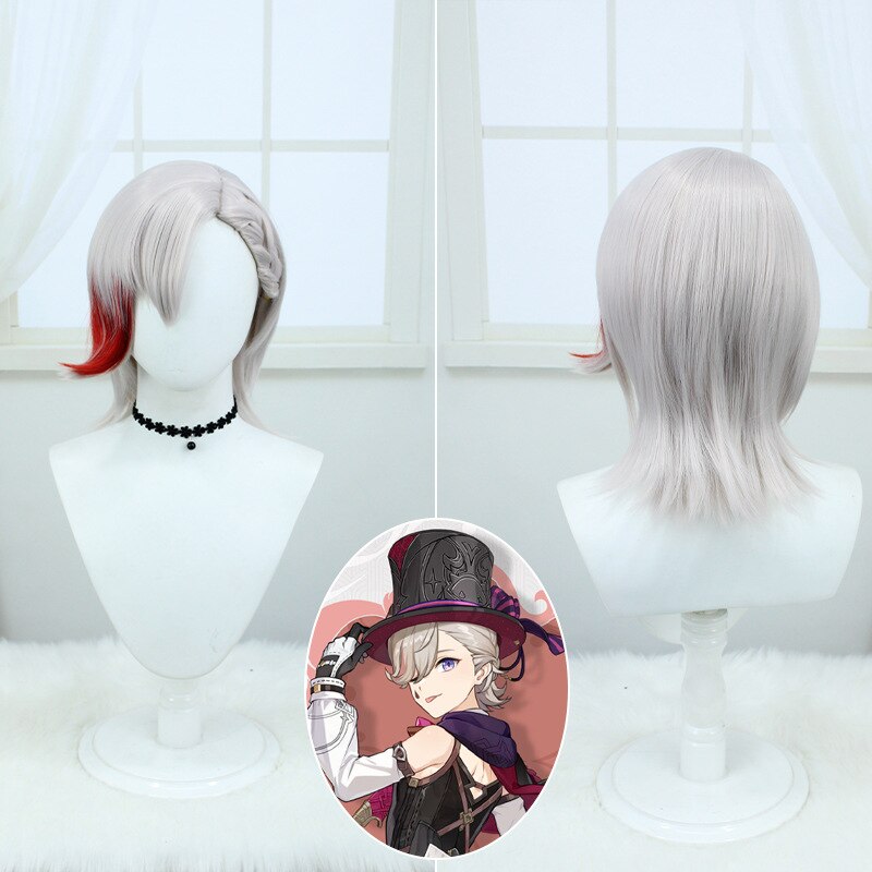 Game Genshin Impact Childhood Lyney Halloween Fontaine Twins Magician Carnival Outfit main image 1