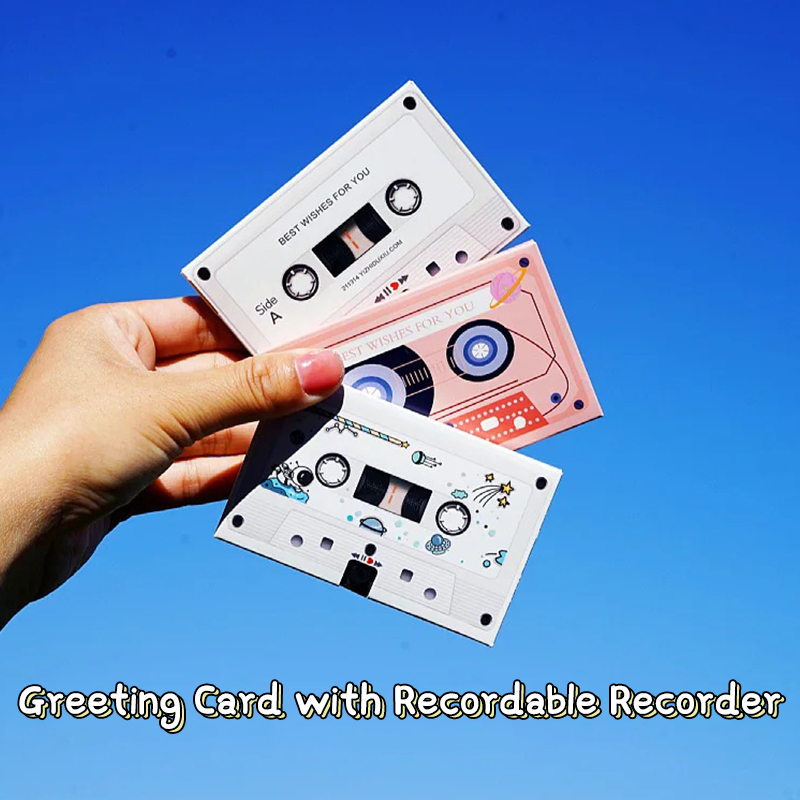 Greeting Card With Recordable Recorder DIY Greeting Post Card Sound 30/60 Seconds Voice Chip Audio Recorder Music Gift Toy.