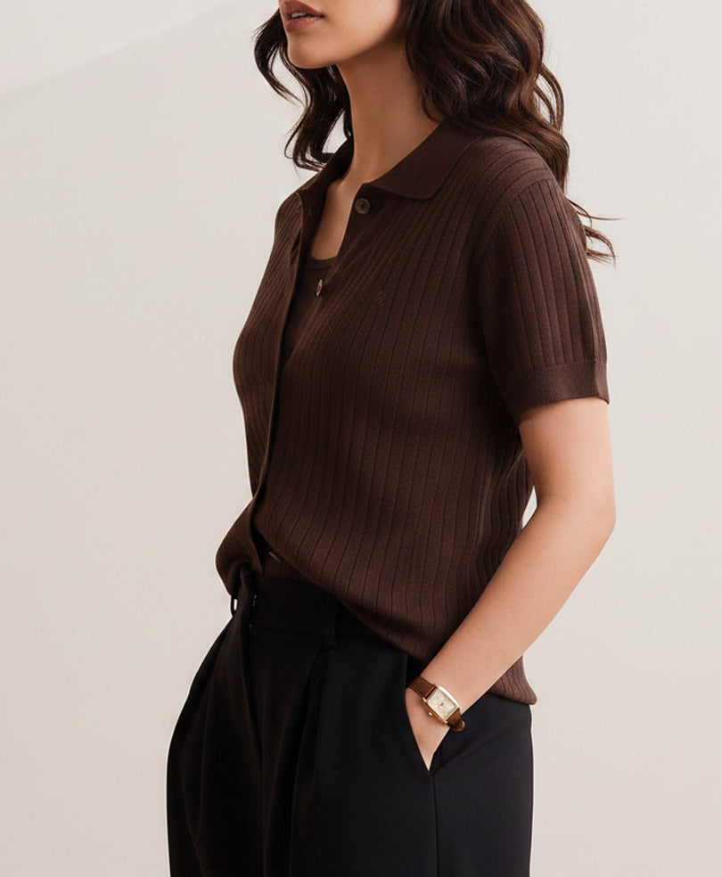 Fitted%20Chocolate%20Fine%20Knit%20Cardigan%20%20For%20Women%20FKPL-296-SS%20-%20Image%202