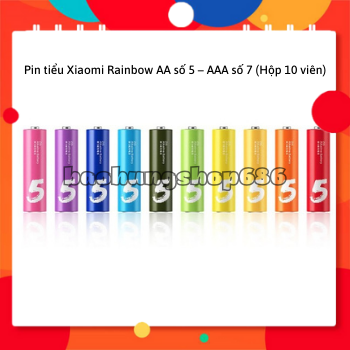 Pin tiểu Xiaomi Rainbow AA số 5 – AAA số 7 (Hộp 10 viên)