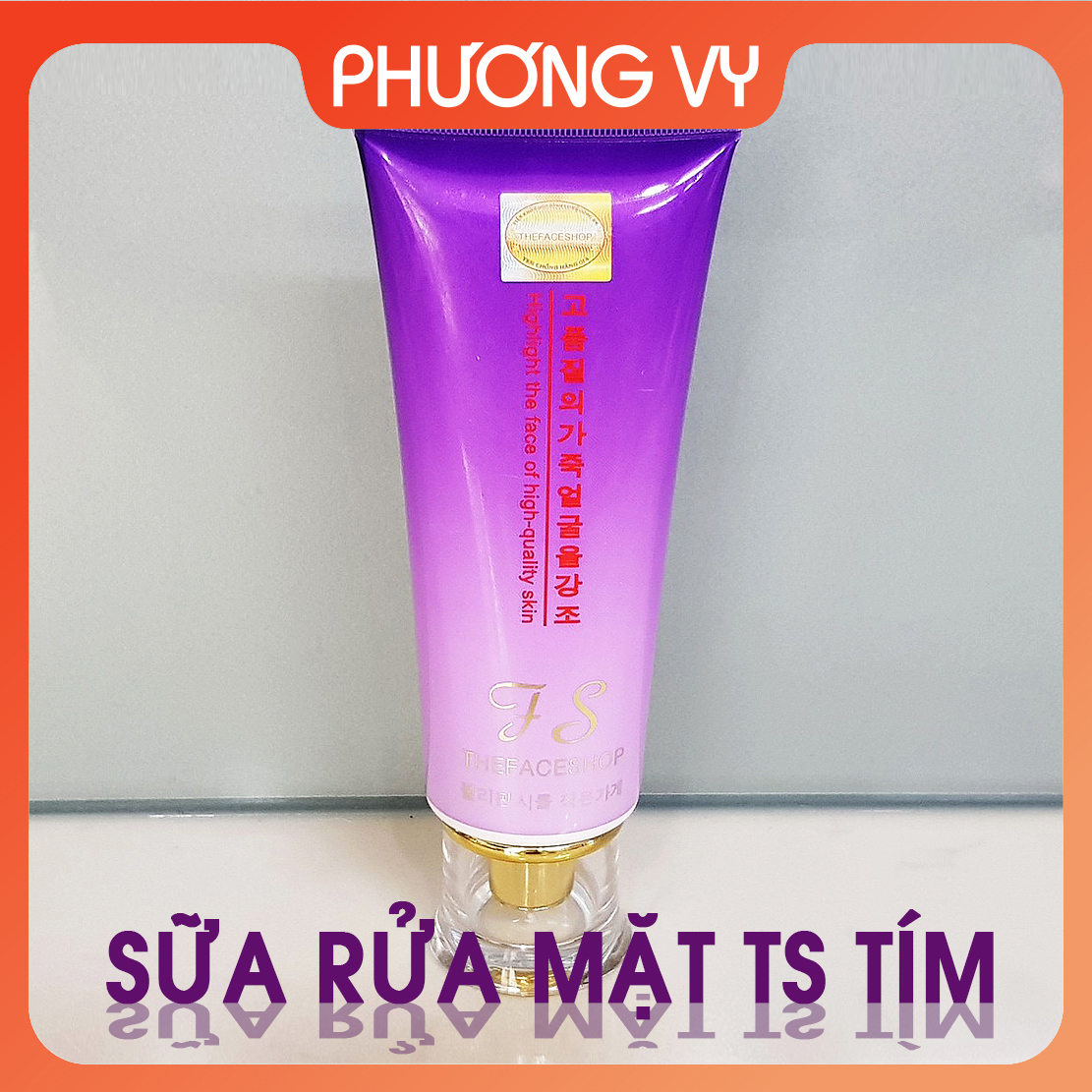 [CHÍNH HÃNG] Sữa rửa mặt The Face Shop tím, giúp sạch nhờn và làm sạch da, sữa rửa mặt Hàn Quốc, mỹ phẩm TS tím.