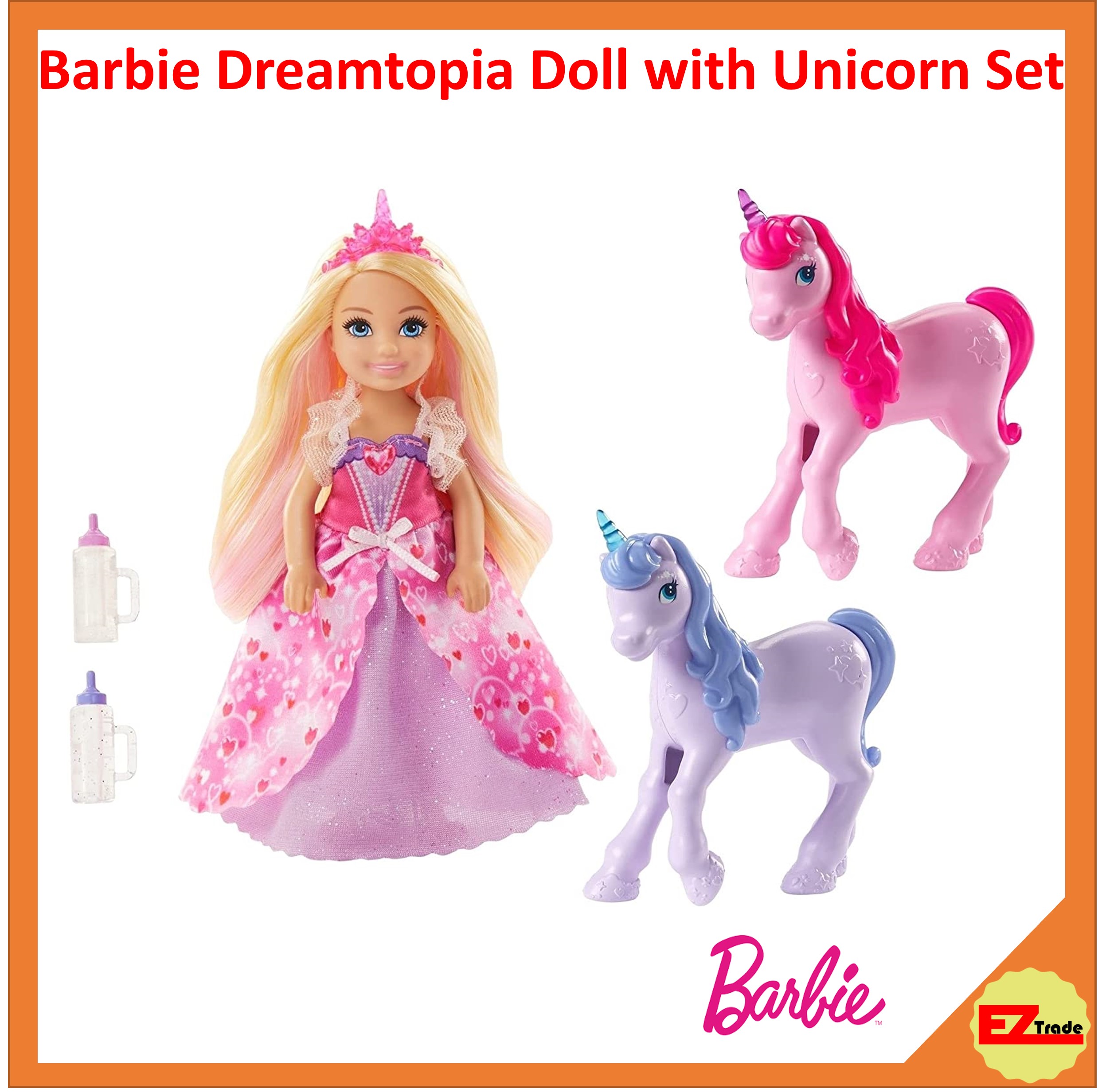 Mattel Barbie Dreamtopia Doll with Baby Unicorn Set GJK17 Lazada