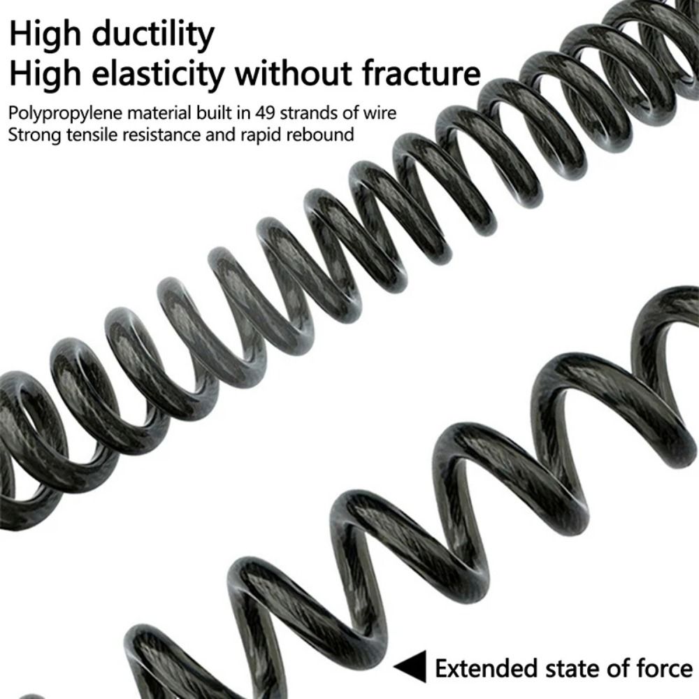 Wire Spring Rope Elastic Coil Fishing Missed Rope Safety Rope Stretch ...
