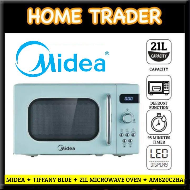 blue microwave oven