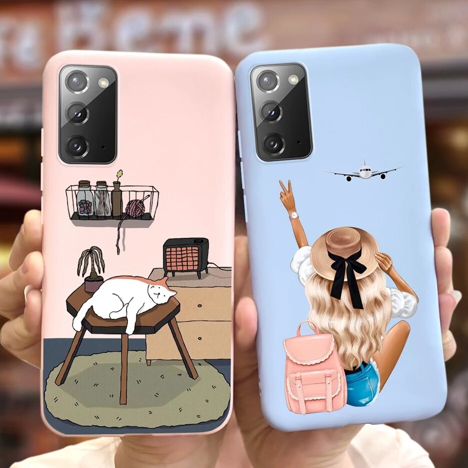 Cho Samsung Galaxy Note 20 Trường Hợp Note20 Siêu 5G Dễ Thương Kẹo Sơn Ốp điện thoại cho Samsung Samsung Note20 Lưu Ý 20 siêu mềm Bìa Trường Hợp