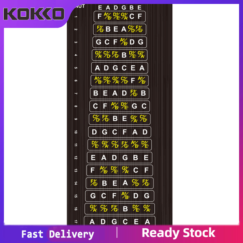 Guitar Fretboard Stickers Fret Map Sticker Guitar Learning Tools Finger Guide String Musical Instrument Learning Accessories