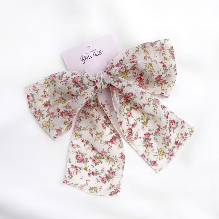 Kẹp tóc nơ voan hoa Nami Ribbon The little Bownie