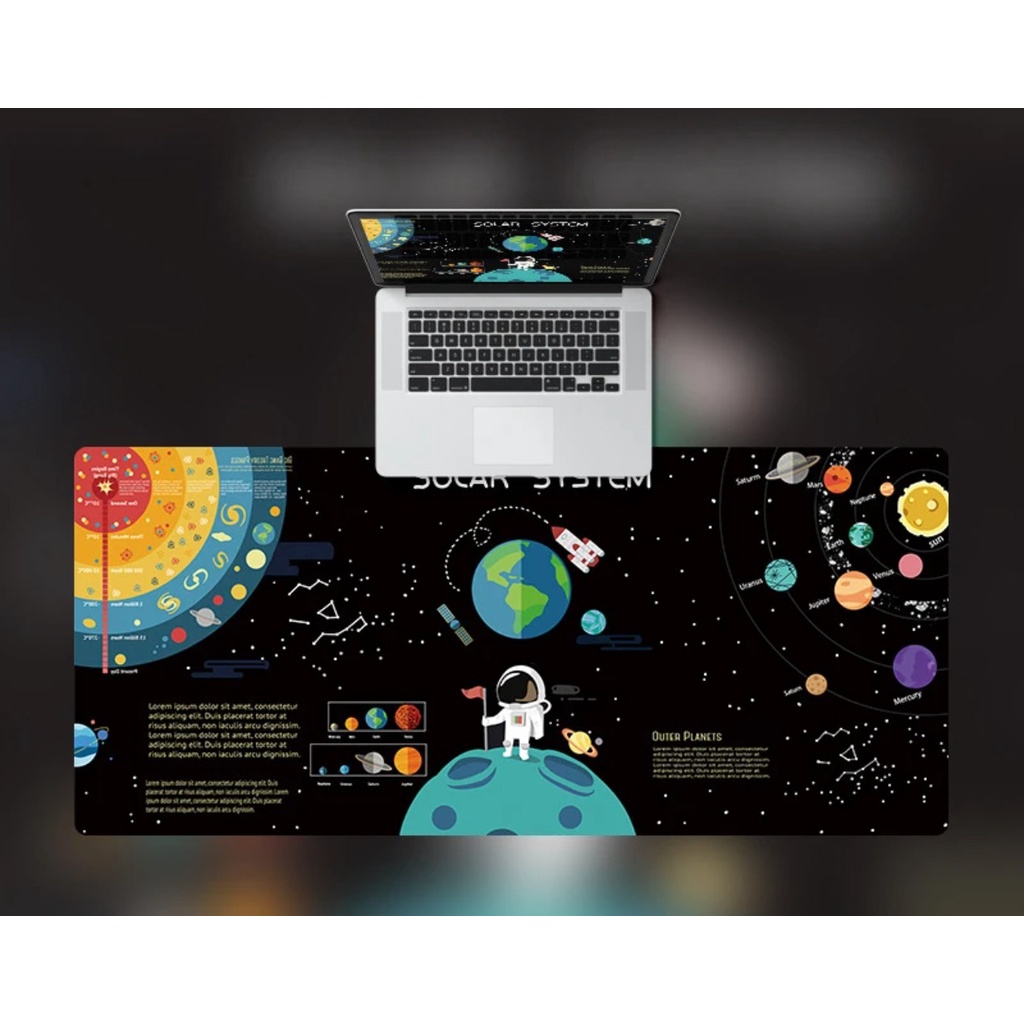 Creativity Large Mouse Pad Space Pattern Gaming Mouse Pad Keyboard Pad Desk Pad Computer Mouse Mat for Dota Lol CS