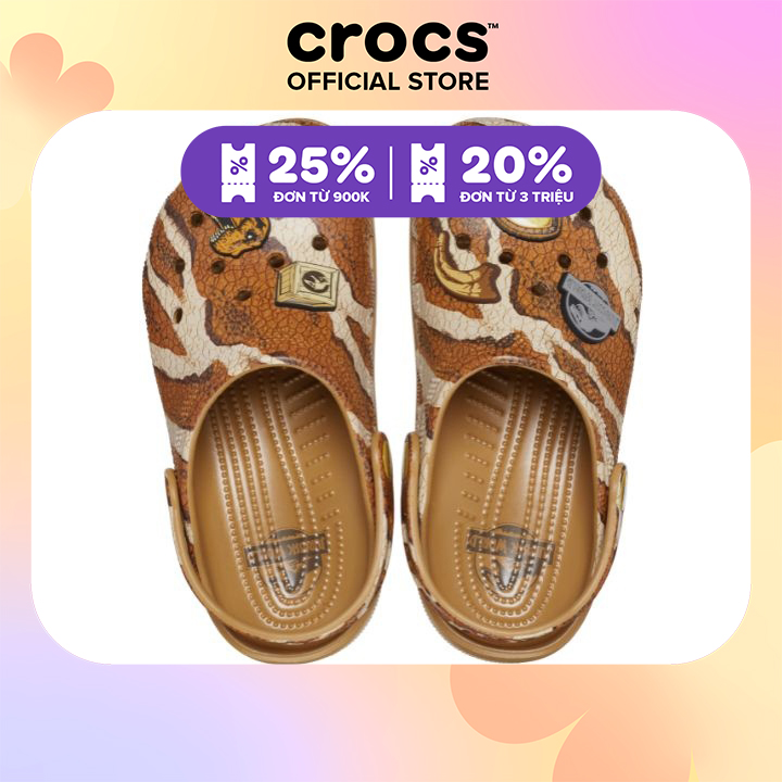Giày Clog Trẻ Em Crocs Jurassic World Classic - Sand