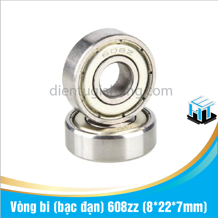 Combo 1 cặp 2 cái Vòng bi (bạc đạn) 608zz (8*22*7mm)