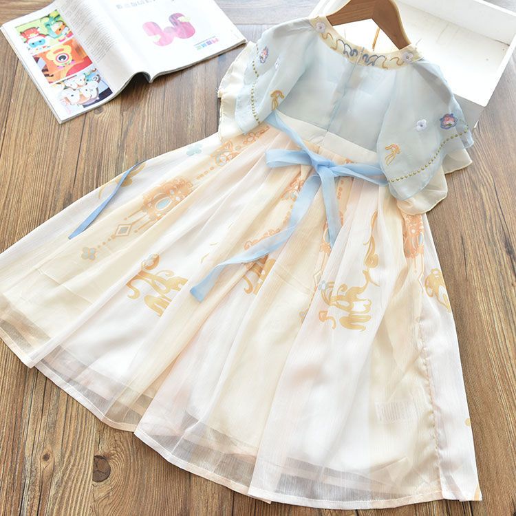 Đầm Hán Phục Cách Tân Phong Cách Trung Hoa Cho Bé Gái