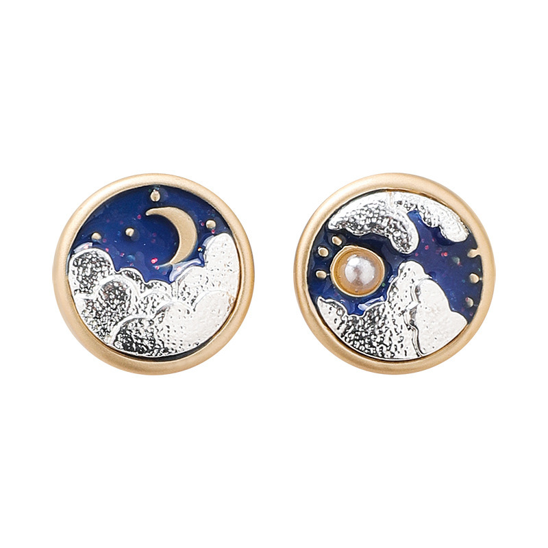 Sweet%20Three-disional%20Sun%20Moon%20Stud%20Earrings%20for%20Wo%20Cute%20Small%20Earrings%20Korean%20Earrings%20Jewelry%20-%20Image%203