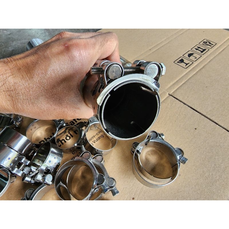Cổ dê inox 304 siết cổ pô chống xì