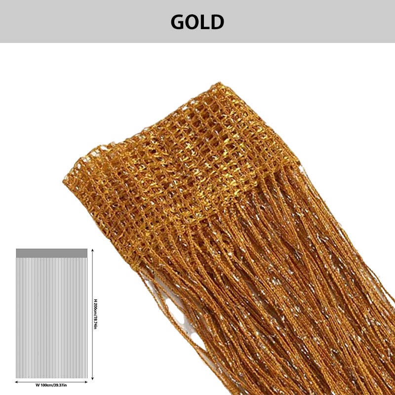 𝗧𝗥𝗜𝗠𝗠𝗔𝗕𝗟𝗘 》200cm x 100cm Window String Curtain Line Curtains Room Door ...