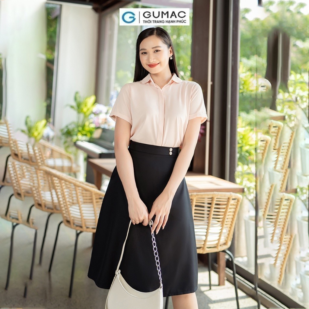 [4.4 - 6.4 |Voucher 10-12%] Chân váy phối nút eo thời trang GUMAC VD07014
