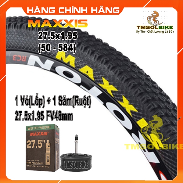 Vỏ xe đạp địa hình 27.5x1.95 maxxis, săm xe đạp địa hình 27.5x1.95 maxxis