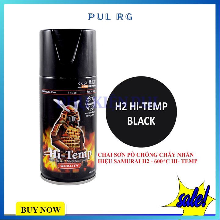 Sơn samurai chịu nhiệt sơn pô lốc máy màu đen mờ H2 bám tốt chống gỉ sét hàng chính hãng