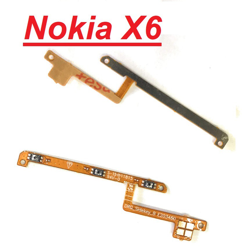 Dây nút nguồn âm lượng volume nokia x6 - 6.1 plus