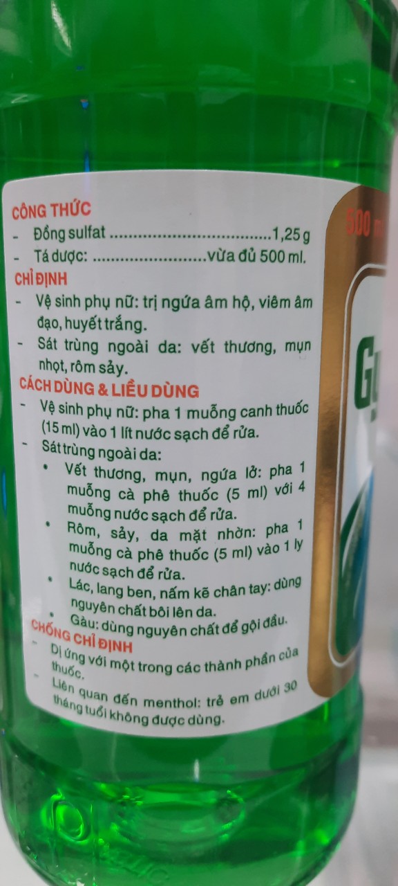 Nước rửa vệ sinh thần thánh Gynofar chai 500ml