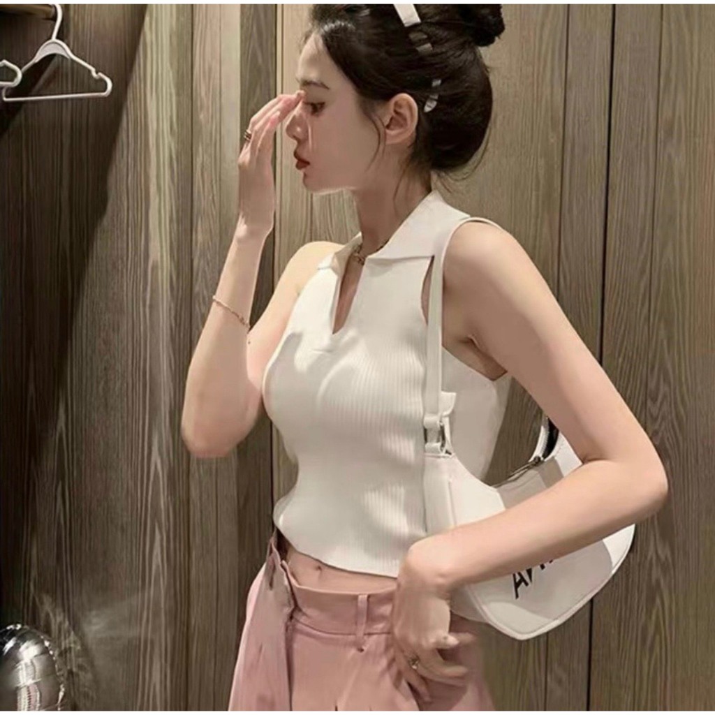 Áo thun ba lỗ kiểu, cổ bẻ - sự kết hợp phóng khoáng và thời trang năng động ttmc0015