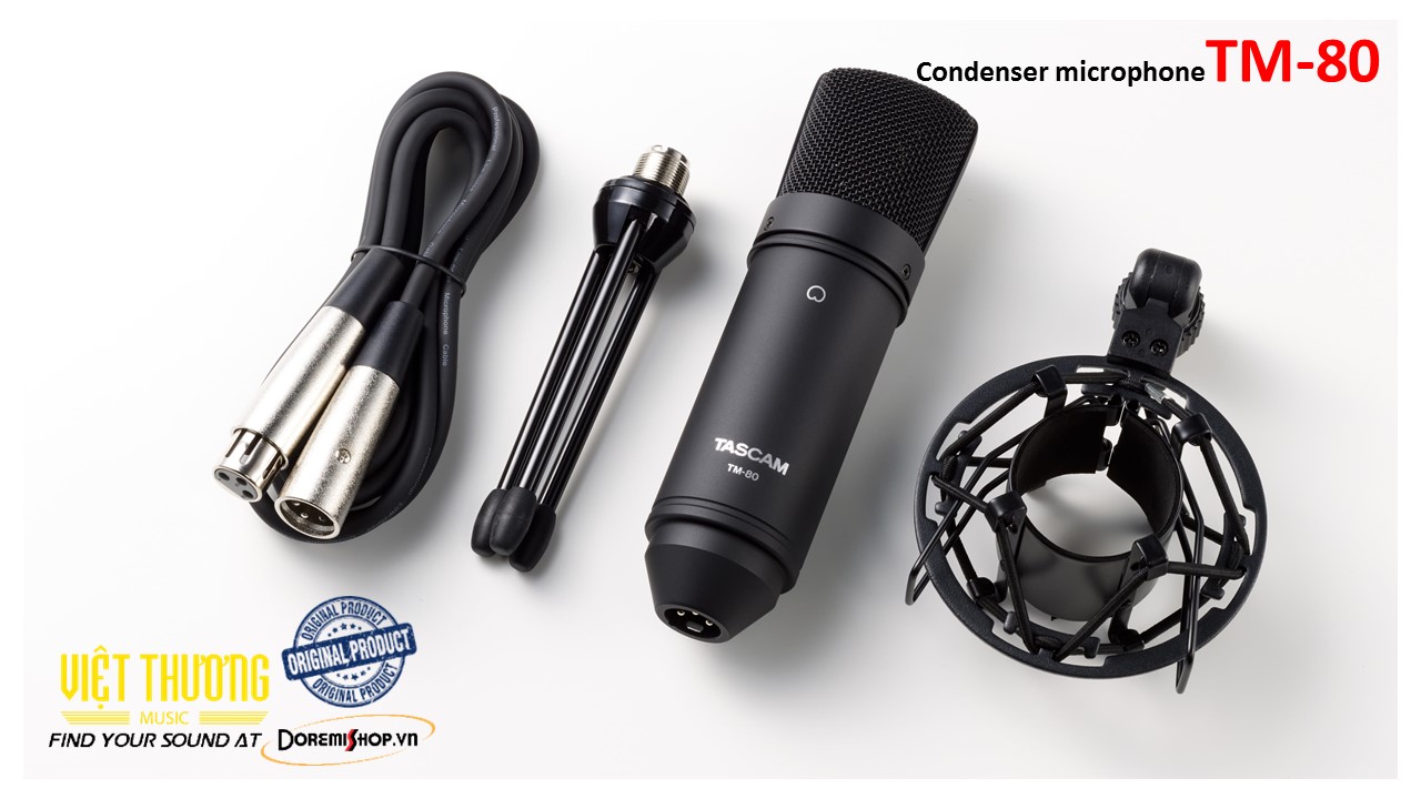 Microphone thu âm condenser chính hãng TASCAM TM-80