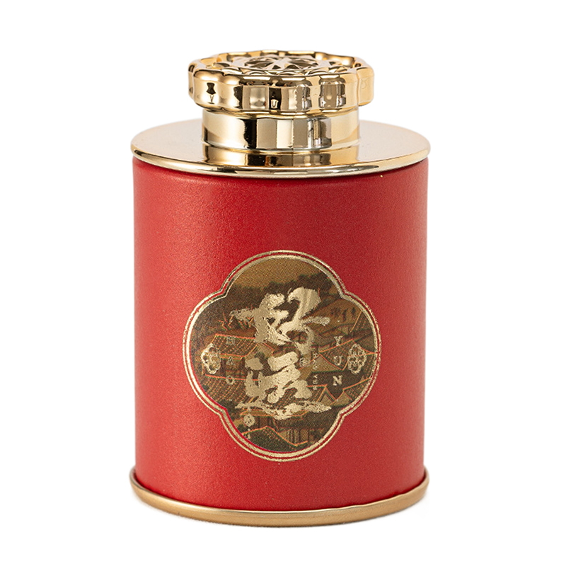 【sought-after】 NEW Dragon Mini Empty Tea Tin Can Household Green Black Tea Sealed Jar Portable Travel Small Tea Packaging Box Paper Storage Can.