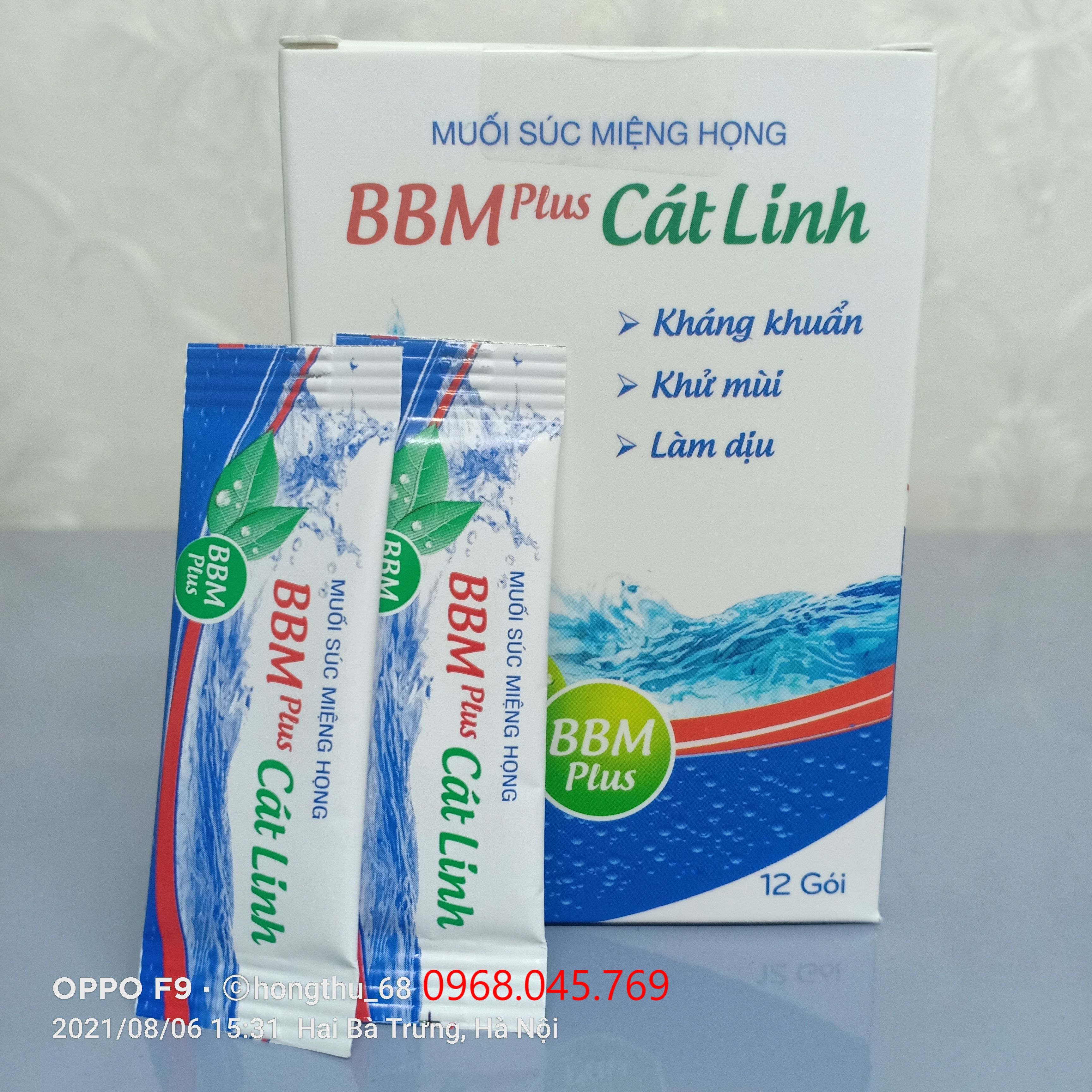 Muối súc miệng họng BBM Plus Cát Linh