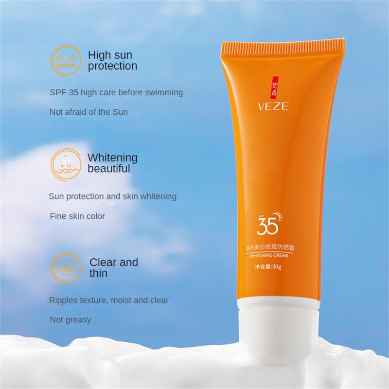 Sunscreen Cream Refreshing No Sticky Sun Resistant Clear Sun Screen ...