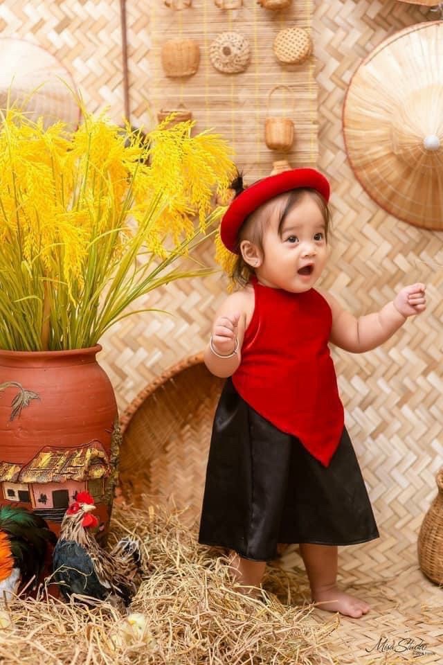 Set yếm nhung đỏ 3 chi tiết