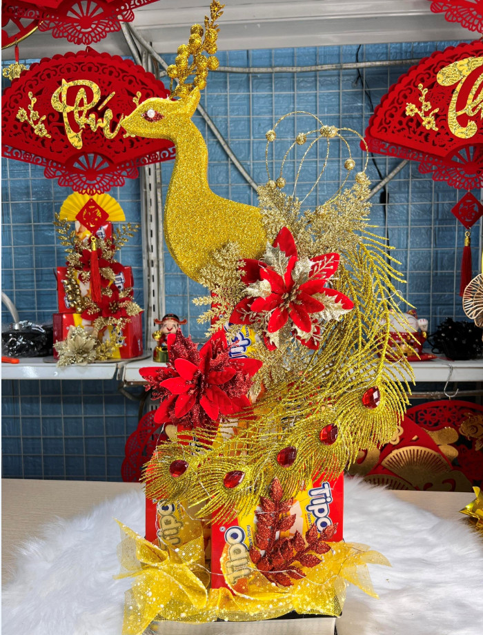 Set phụ kiện tháp công phượng trang trí tết